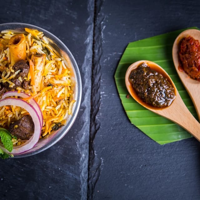 Goat Fry Biryani Bucket Biryani.